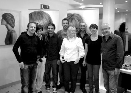 Jean-Marie, Audrey, Luc with Trevor Sorbie (r)